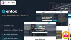 Entox Car Rental Marketplace Elementor Template Kit [GPL]