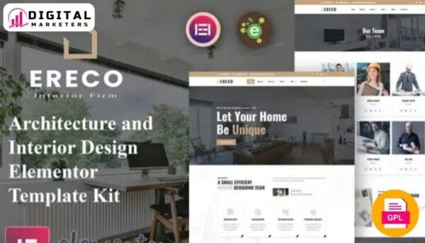 Ereco Architecture Interior Design Elementor Template Kit [GPL]