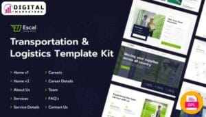 Escal Transportation Logistics Elementor Template Kit - Your Logistics Partner [GPL]