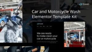 Esreb Car Motorcycle Wash Elementor Template Kit [GPL]