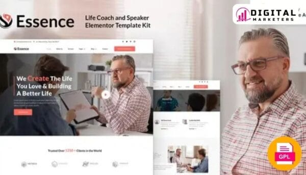 Essence Life Coach Speaker Elementor Template Kit [GPL]