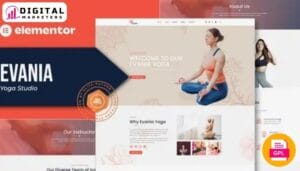 Evania Yoga Studio Elementor Template Kit [GPL]
