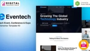 Eventech Tech Event Conference Expo Elementor Template Kit [GPL]