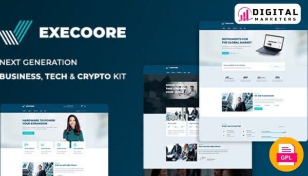 Execoore Tech Fintech Crypto Elementor Template Kit [GPL]