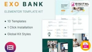 Exobank Financial Elementor Template Kit [GPL]