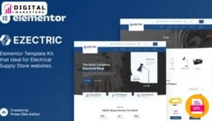 Ezectric Electrical Supply Store Elementor Template Kit [GPL]