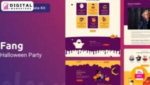 Fang Halloween Party Elementor Template Kit [GPL]