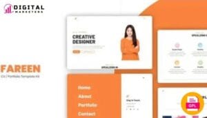 Farren CV Resume Elementor Template Kit | Professional Portfolio [GPL]