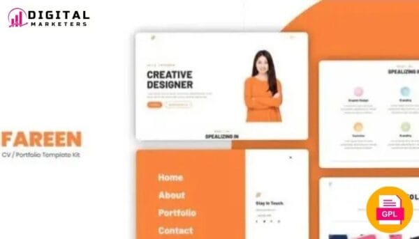Farren CV Resume Elementor Template Kit | Professional Portfolio [GPL]