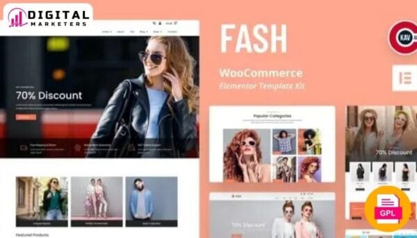 Fash WooCommerce Elementor Template Kit | Online Fashion Store [GPL]