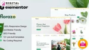 Florazo WooCommerce Florist Flower Shop Elementor Template Kit | Florist [GPL]