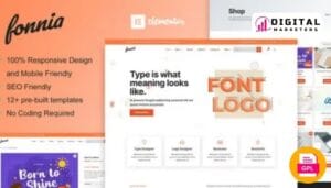 Fonnia Digital Product Store Elementor Template Kit | Sell Digital Goods [GPL]