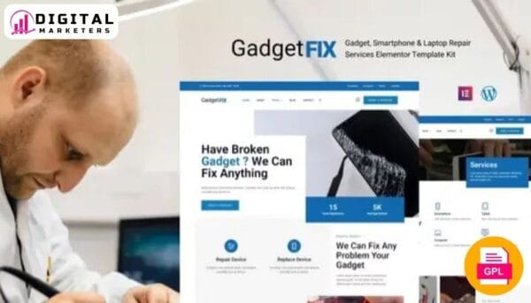 GadgetFix Gadget Smartphone Laptop Repair Services Elementor Template Kit [GPL]