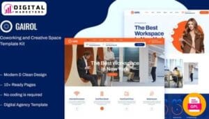 Coworking - Creative Space Elementor Template Kit [GPL]