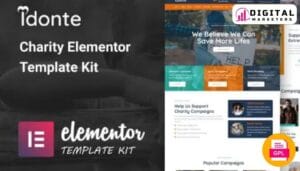 IDonte Charity Non-Profit Elementor Template Kit | Non-Profit Website [GPL]
