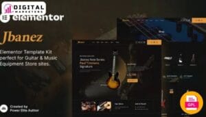 Jbanez Guitar Music Equipment Store Elementor Template Kit | Music Shop [GPL]