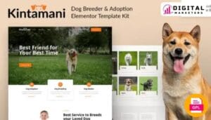 Kintamani Dog Breeder Adoption Elementor Template Kit | Dog Breeder [GPL]