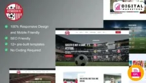 KitSoccer Football Team Sports Elementor Template Kit | Football Team [GPL]