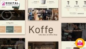 Koffe Cafe Coffee Shop Elementor Template Kit | Cafe & Coffee Shop [GPL]