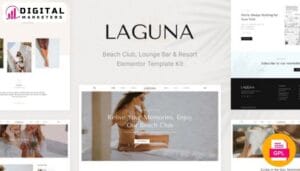 Laguna Beach Club Lounge Bar Resort Elementor Template Kit | Luxury Resort [GPL]