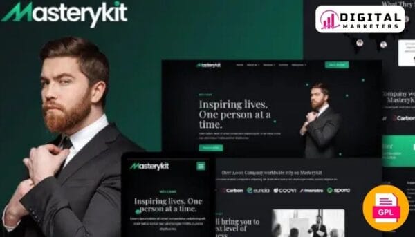 MasteryKit Business Coach Elementor Template Kit | Business Coaching [GPL]