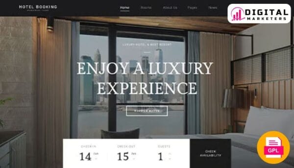 Nicdark Hotel Booking Template Kit | Hotel Booking Website Design [GPL]