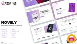 Novely Book Store Elementor Template Kit | Online Bookstore Website [GPL]