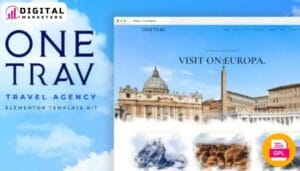 Onetrav Travel Agency Elementor Template Kit | Travel Agency Website [GPL]