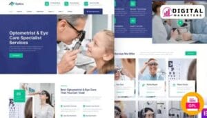 Optica Optometrist Eye Care Elementor Template Kit | Eye Care Clinic [GPL]