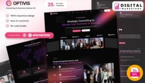 Optivis Consulting Business Advisor Elementor Template Kit | Business Consulting [GPL]