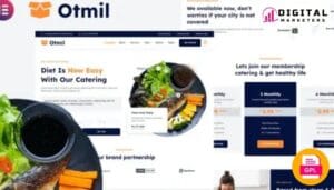 OtMil Diet Clean Food Catering Services Elementor Template Kit | Healthy Food [GPL]