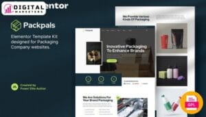 PackPals Packaging Company Elementor Template Kit | Packaging Company [GPL]