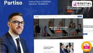 Partiso Political Party Candidate Elementor Template Kit | Political Campaign [GPL]