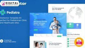 Pediatra Pediatrician Clinic Healthcare Elementor Template Kit | Pediatric Clinic [GPL]