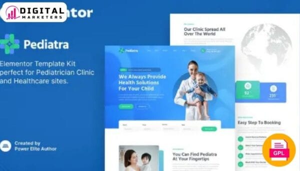 Pediatra Pediatrician Clinic Healthcare Elementor Template Kit | Pediatric Clinic [GPL]