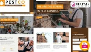 PestCo Pest Control Elementor Template Kit | Pest Control Service [GPL]