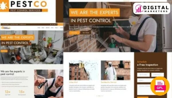 PestCo Pest Control Elementor Template Kit | Pest Control Service [GPL]