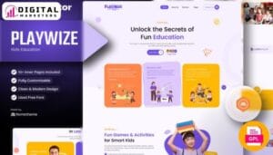 PlayWize Kids Education Elementor Template Kit | Kids Education & School [GPL]