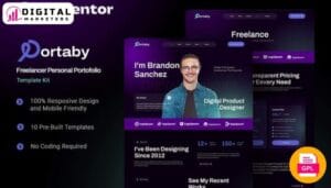 Portaby Freelancer Personal Portfolio Elementor Template Kit | Freelancer Website [GPL]