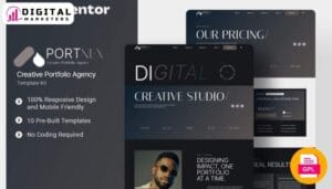 Portnex Creative Portfolio Agency Elementor Template Kit | Creative Agency [GPL]