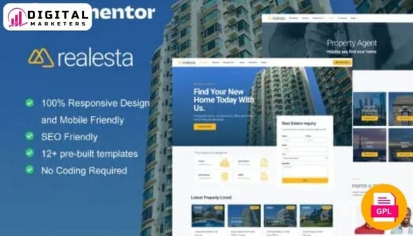 Realesta Real Estate Elementor Template Kit | Real Estate Website Design [GPL]