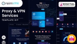 ReimVPN Proxy VPN Services Elementor Template Kit | VPN & Proxy Service [GPL]