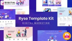 Ryse SEO Digital Marketing Elementor Template Kit | SEO Agency [GPL]