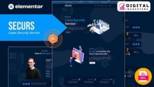 Securs Cyber Security Service Elementor Template - Digital Security [GPL]