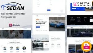 Sedan Car Rental Elementor Template Kit - Book Your Ride [GPL]