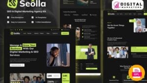Seolla SEO Digital Marketing Agency Template Kit - Boost Your Online Presence [GPL]