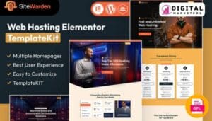 Sitewarden Web Hosting Elementor Template Kit - Powerful Hosting Solutions [GPL]
