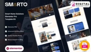 Smarto Smart Home Solutions Elementor Pro Template - Innovate Your Living [GPL]