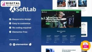 Softlab Technology Software SaaS Elementor Pro Template Kit - Innovate Online [GPL]