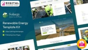 Solargy Solar Alternative Energy Elementor Template - Power a Brighter Future [GPL]
